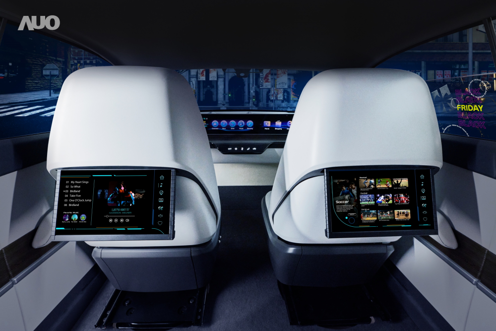友達新一代Smart Cockpit 2024，以Micro LED先進顯示技術優勢，創建「可捲式後座娛樂顯示器」，僅在互動時才顯示出所需畫面及資訊，擴充更豐富的娛樂和交互資訊服務，獲國際獎項榮耀。