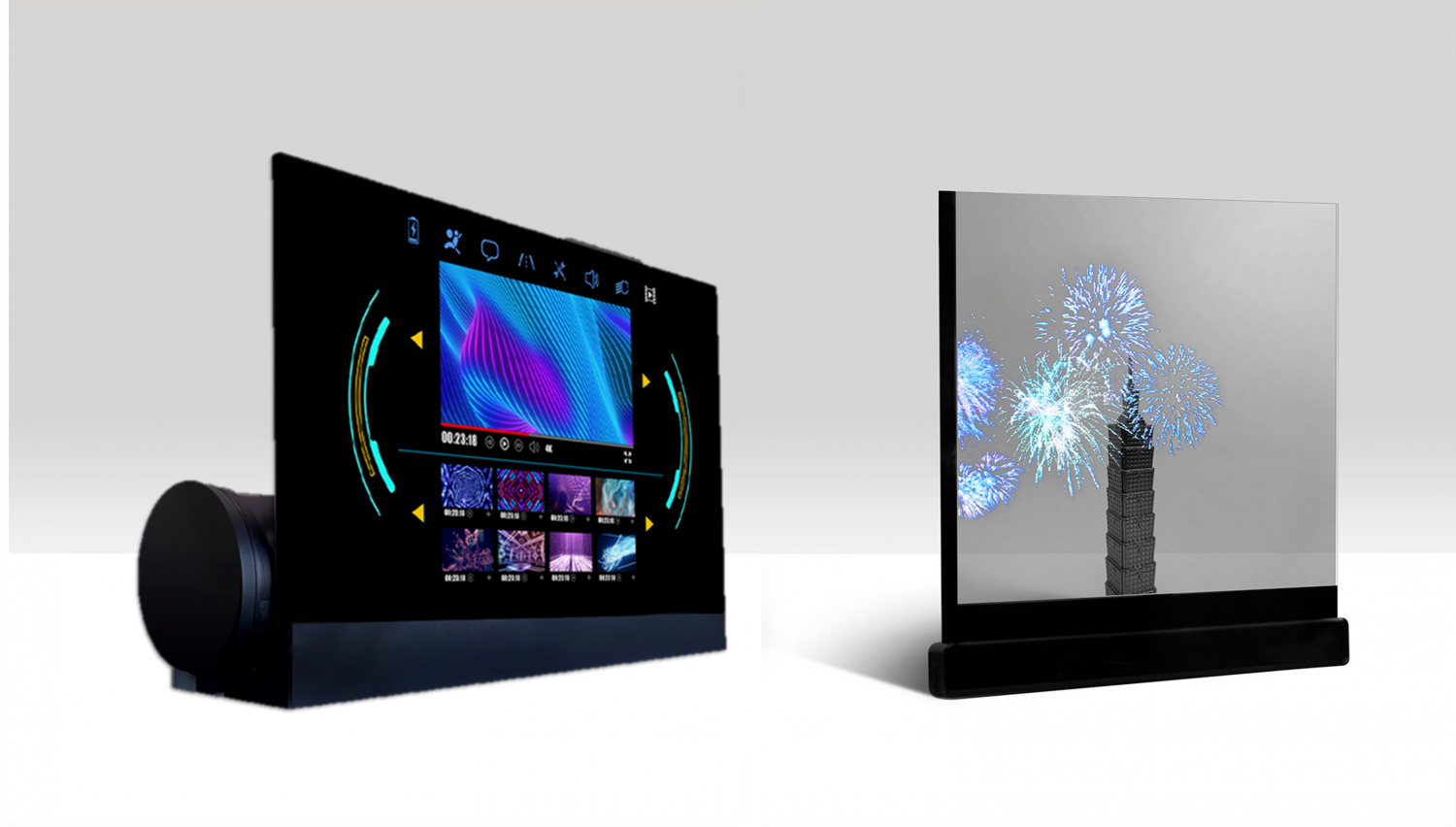 可捲式、折疊性、高透明